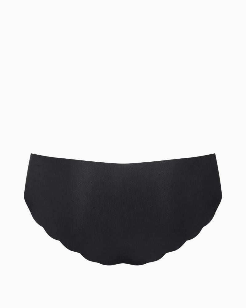 Back view of Sloggi ZERO hipster briefs in black with smooth coverage