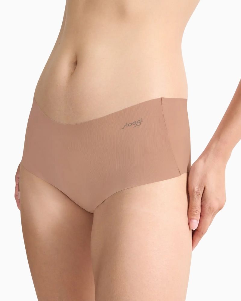 Side view of Sloggi seamless short briefs showing smooth microfibre finish