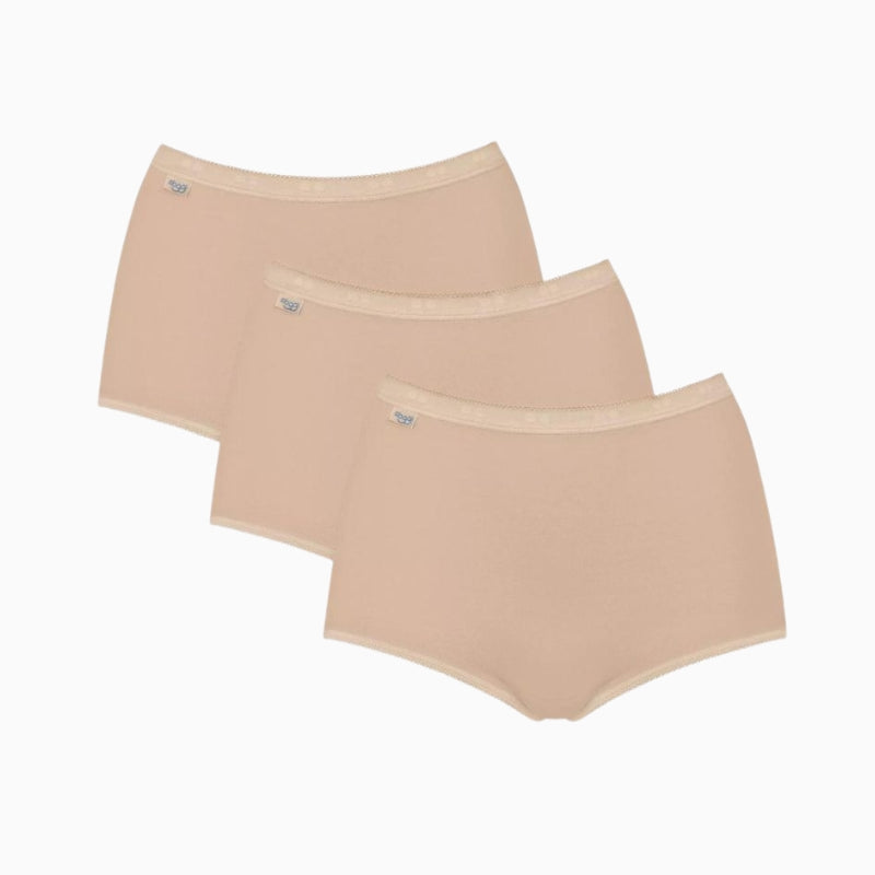 Sloggi Basic Briefs Maxi 3 Pack in Skin detail