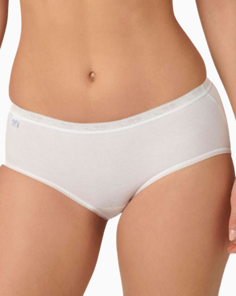 Sloggi Basic Midi 3-pack white waistband detail