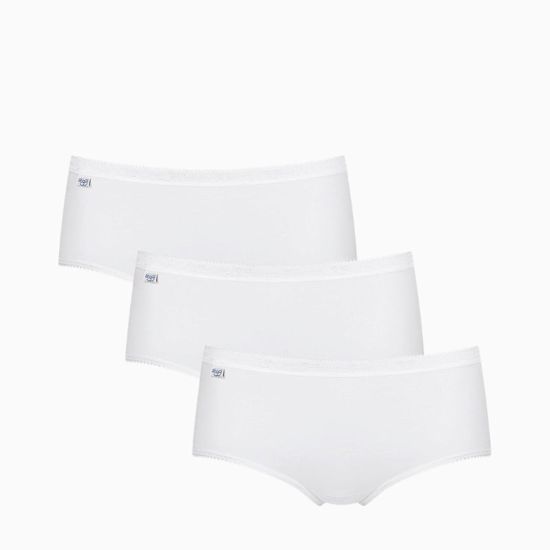 Sloggi Basic Midi white briefs midi shape detail