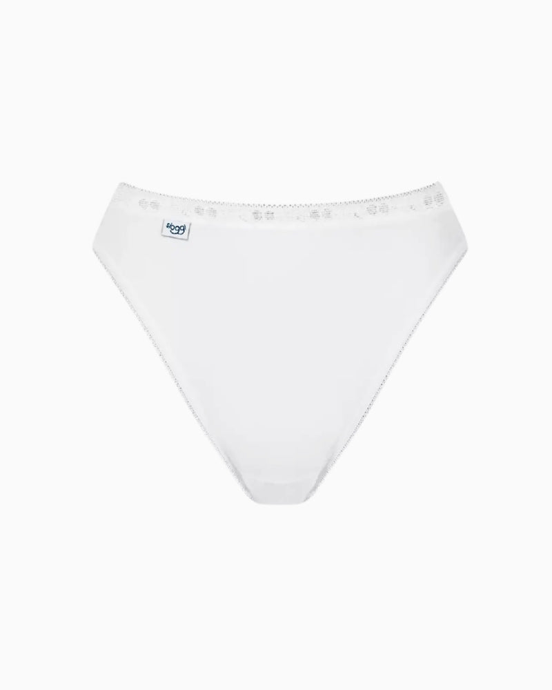 Sloggi Basic Tai Briefs in White trim detail