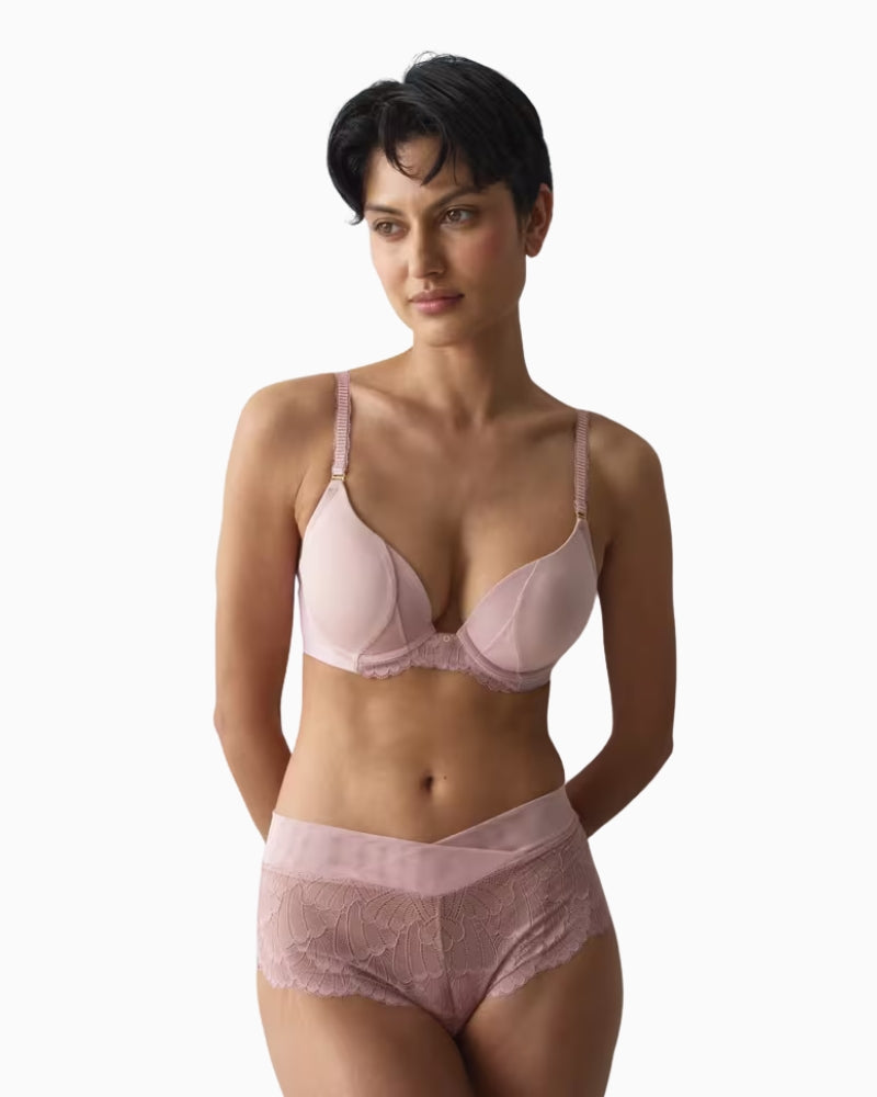 Sloggi Love in Lace Wired Padded Bra in pink cup detail