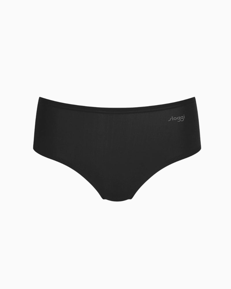 Sloggi ZERO One Midi Briefs 2 Pack in black front view