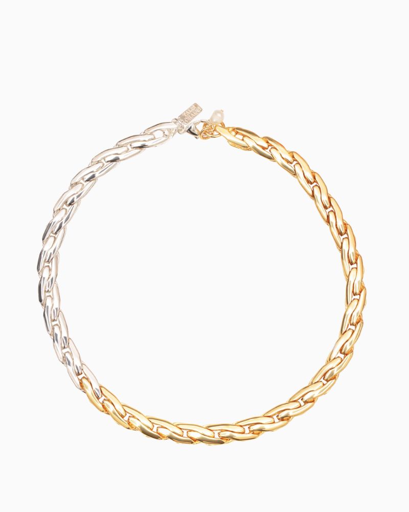 Talis Chains Colorado mixed metal collar necklace with gold and sterling silver plating