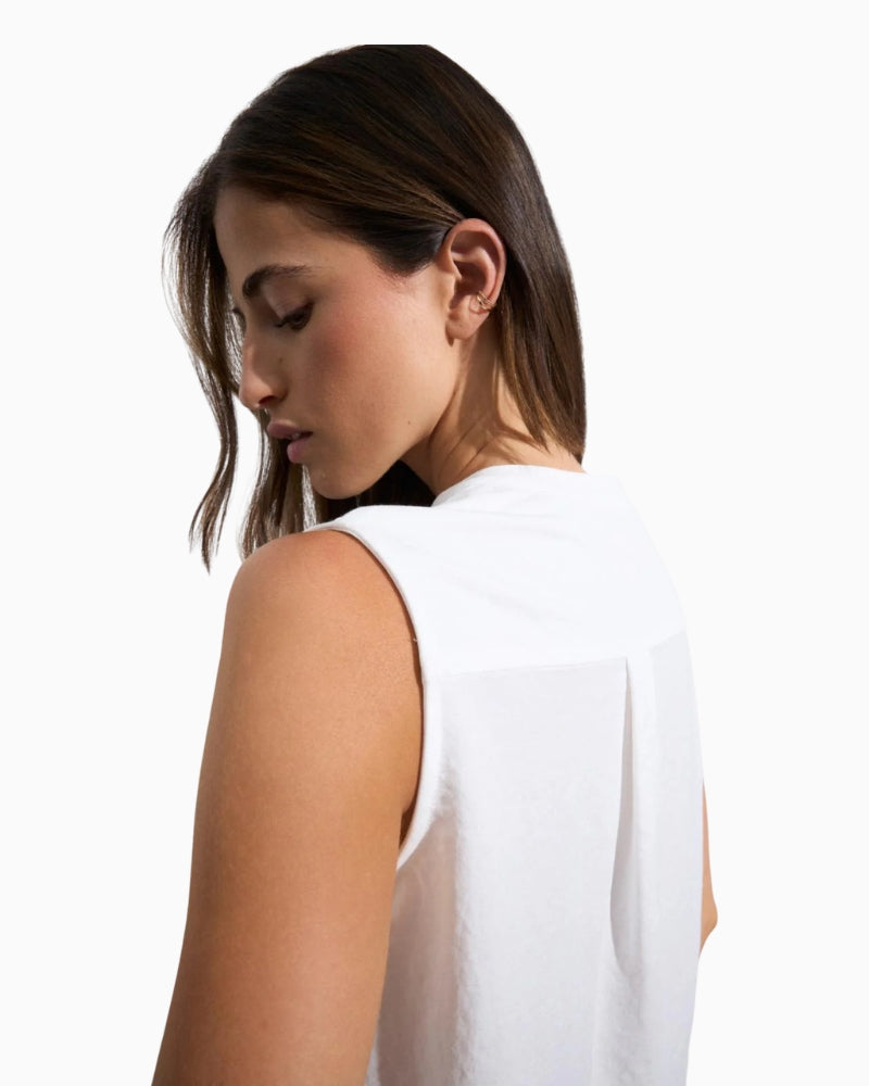 Tinta Ruta stretch knit blouse off white back view