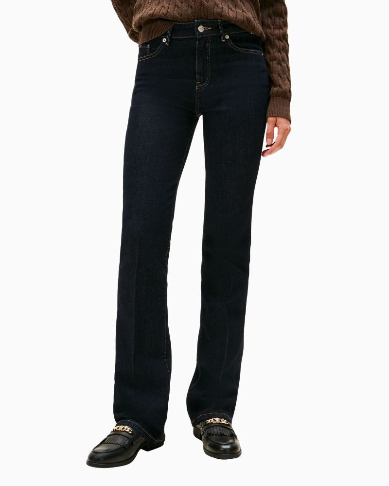 Tommy Hilfiger bootcut jeans in stretch denim with pressed crease and mid-rise waist