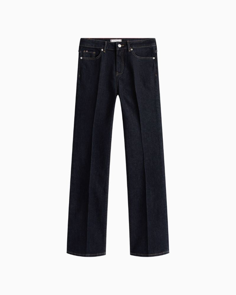 Tommy Hilfiger bootcut jeans in stretch denim with pressed crease and mid-rise waist