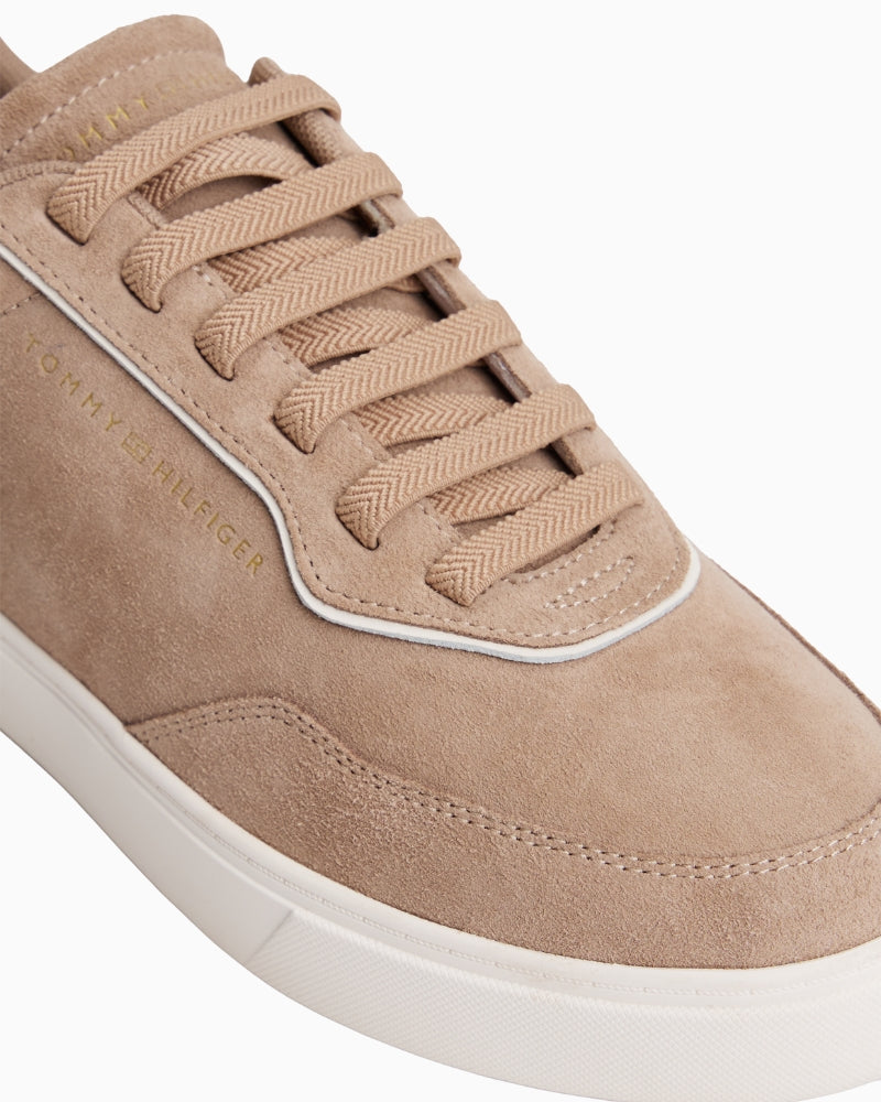 Close up of Casual suede sneakers by Tommy Hilfiger in 100% cow suede leather