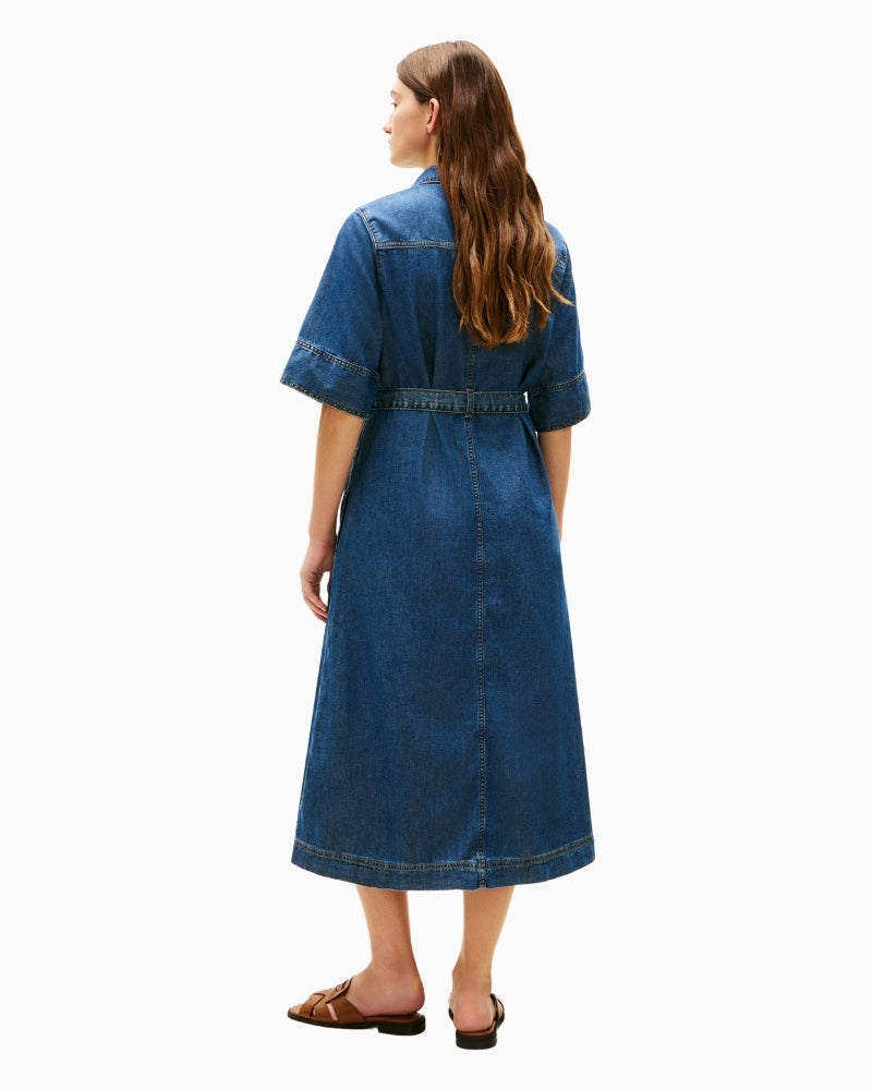 Side pocket detail on denim dress – Áines Boutique