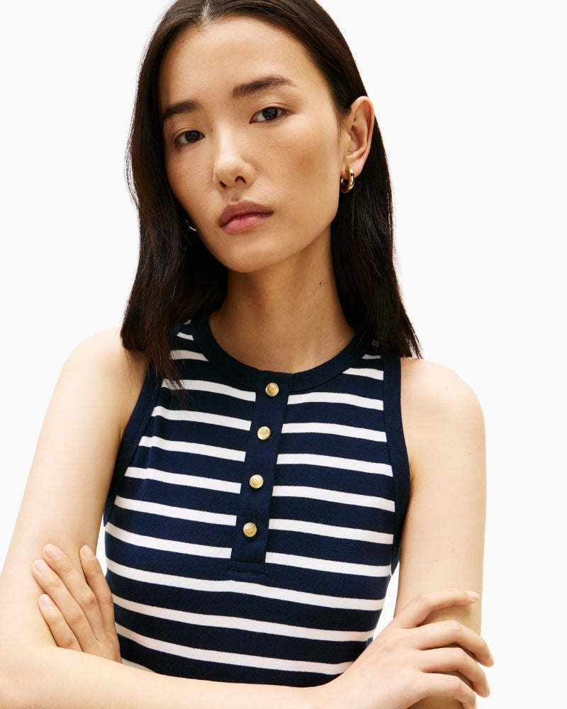 Gold button placket detail on Tommy Hilfiger dress – Áines Boutique