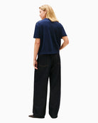 Back view of cotton t-shirt showing soft jersey fabric