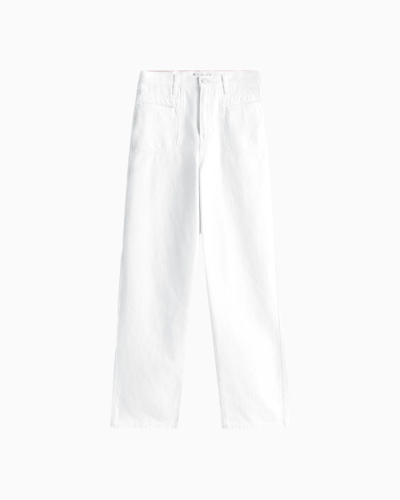 Tommy Hilfiger high-rise straight leg jeans in rigid 100% cotton denim