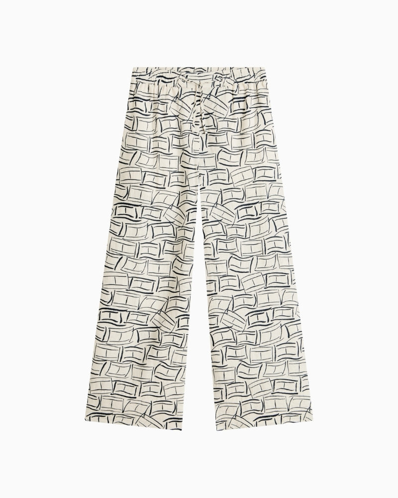 Tommy Hilfiger linen pull on pants front view – Áines Boutique