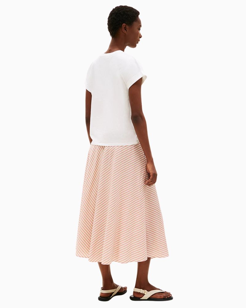 Back Tommy Hilfiger logo tee showing flag embroidery on hem