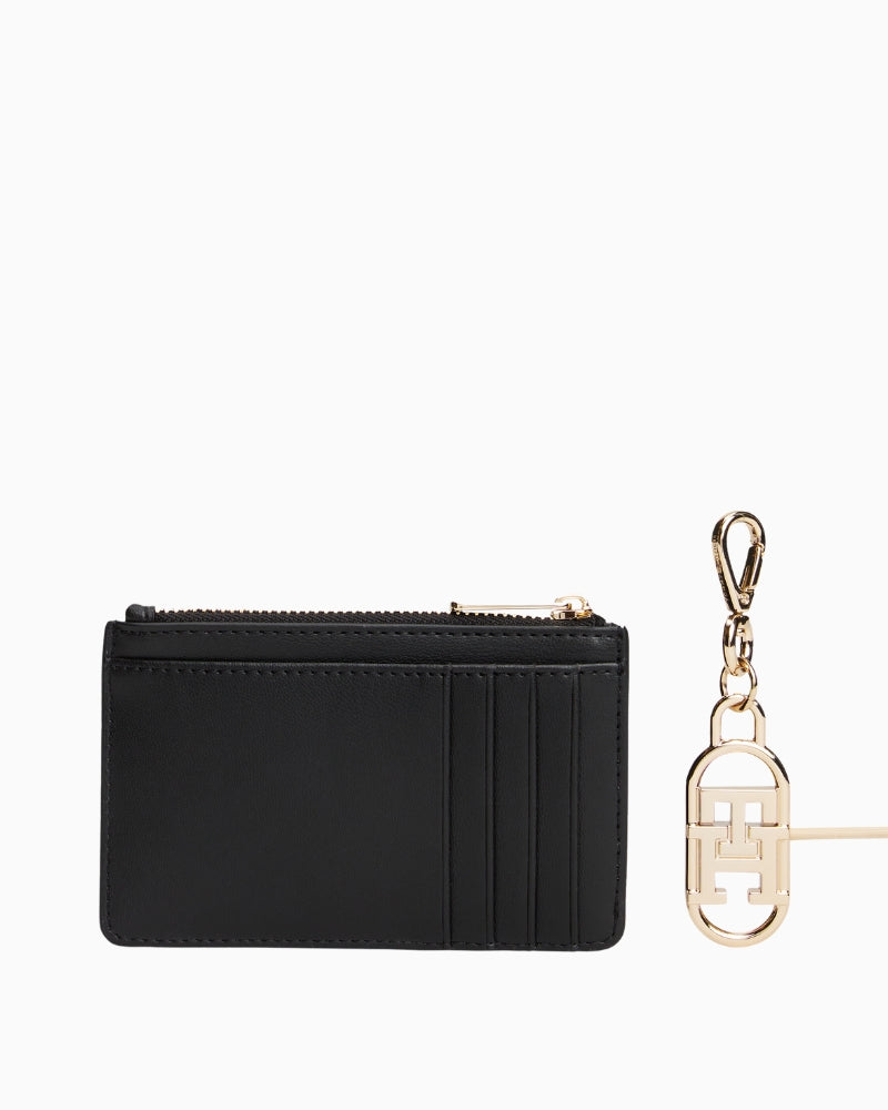 Compact card wallet with multiple card slots and mini coin pouch