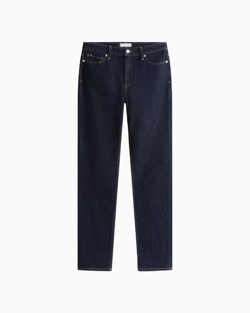 Front of Tommy Hilfiger slim fit jeans in mid-rise stretch denim