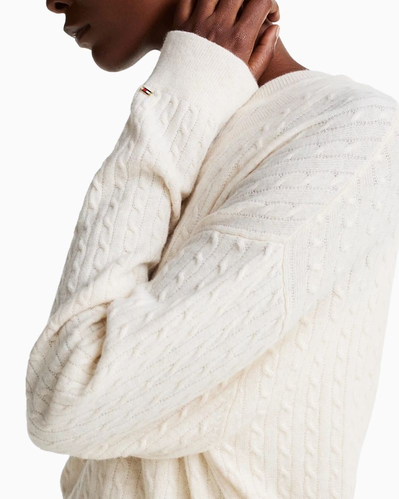 Tommy Hilfiger - Mini Cable V Neck Sweater