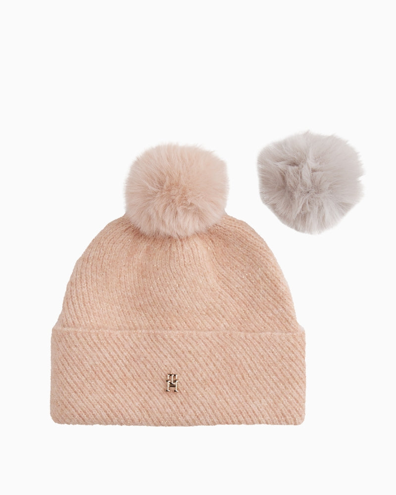 Winter beanie with ribbed cuff and discreet Tommy Hilfiger logo