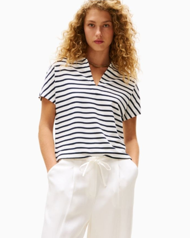 Tommy Hilfiger relaxed fit polo shirt with open placket and soft lyocell blend