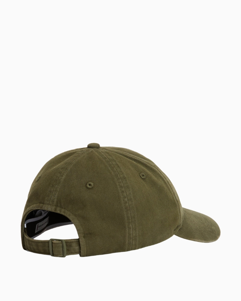 Adjustable strap at back of green Tommy Hilfiger cap