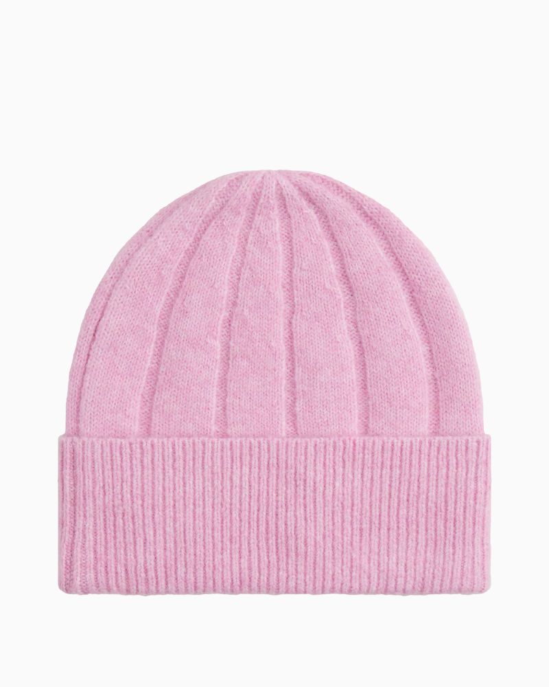 Back of Tommy Hilfiger winter hat showing soft knit texture and fold-over design