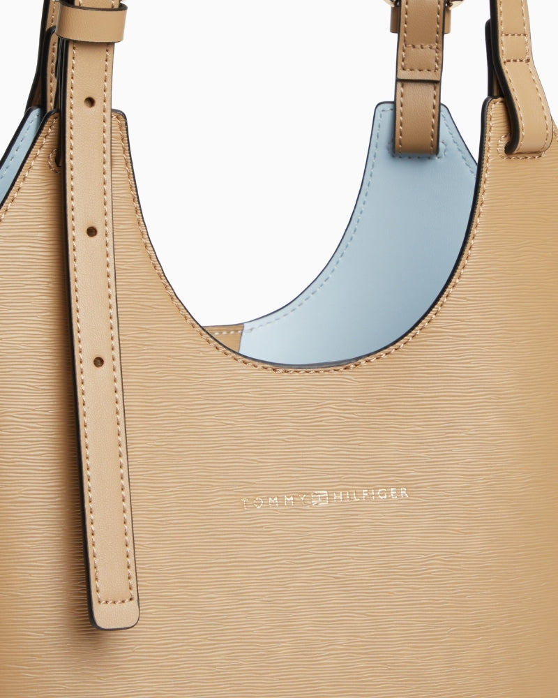 Tommy Hilfiger TH Modern mini tote beige handle detail – Áines Boutique