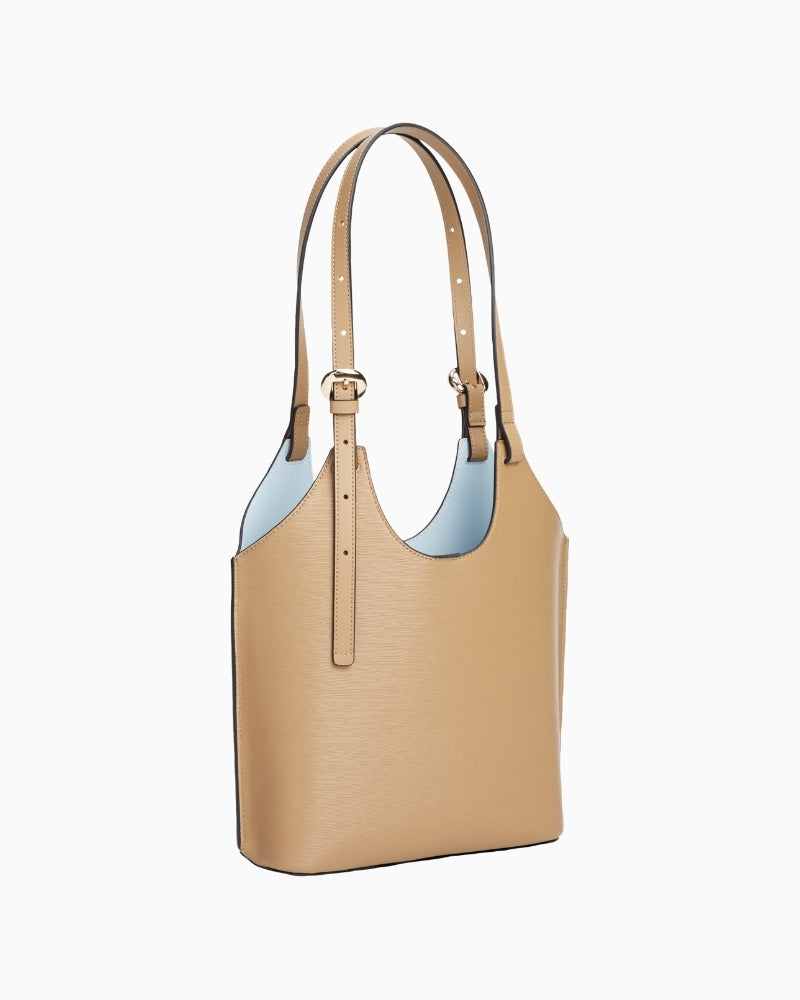 Tommy Hilfiger TH Modern mini tote beige full view – Áines Boutique