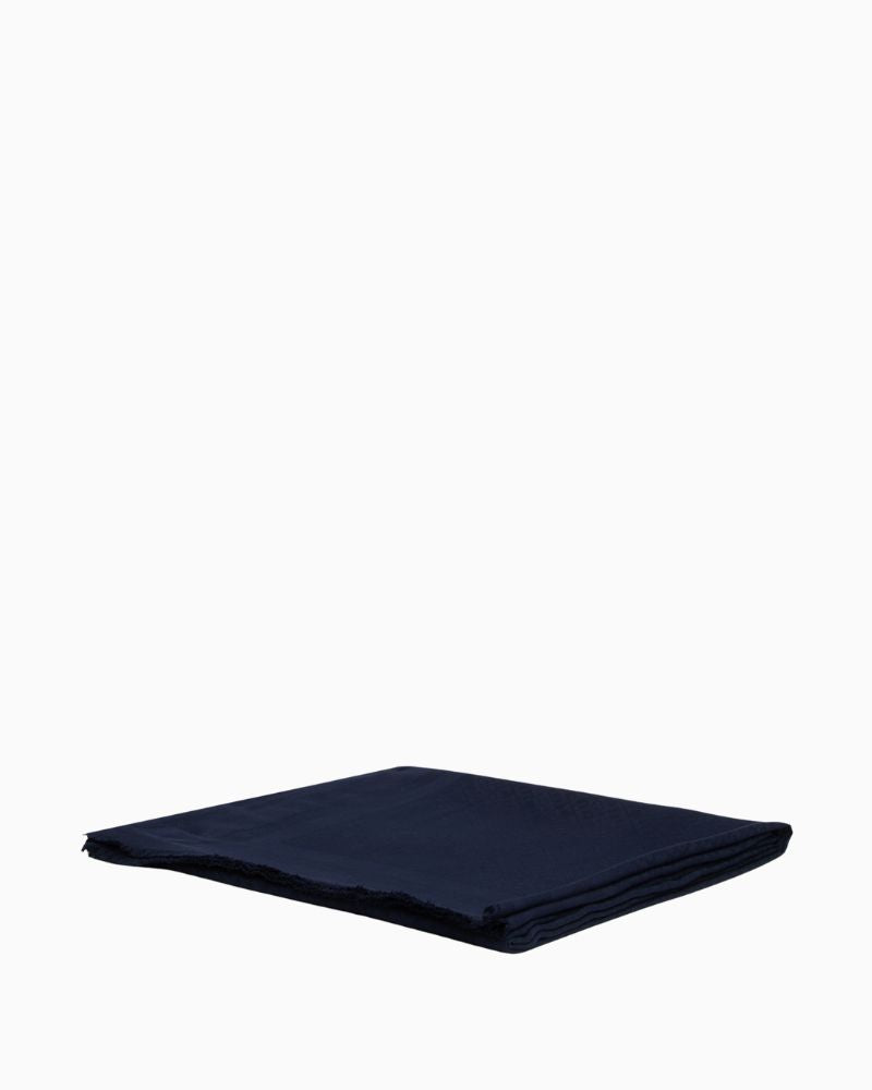 Tommy Hilfiger navy monogram scarf in soft modal with tonal print and finished edges