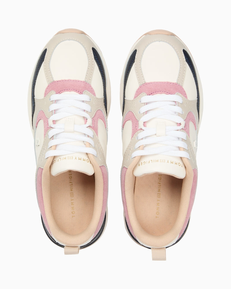 Top view showing lace-up design and round toe