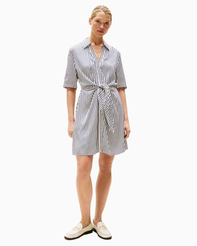 Tommy Hilfiger navy short dress with knot detail and short sleeves