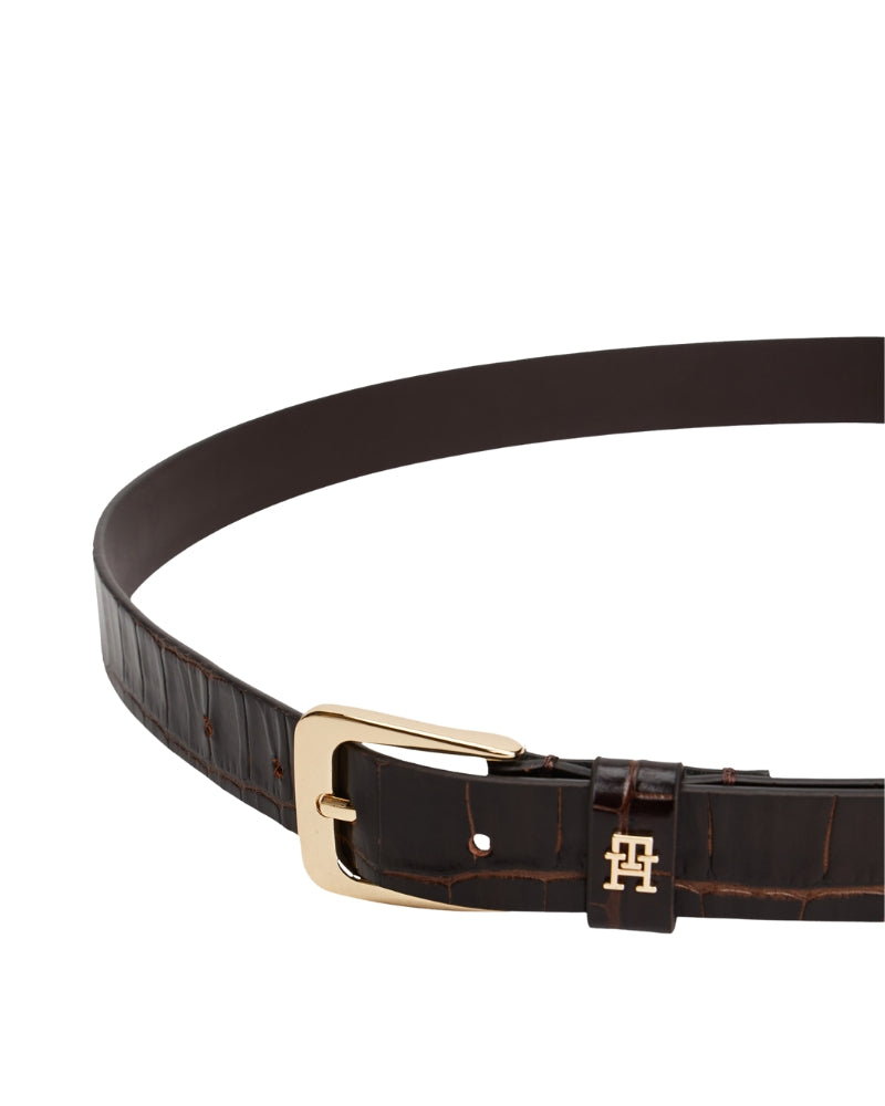 Slim designer belt with Tommy Hilfiger branding