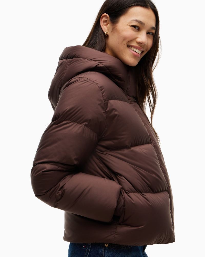 Tommy Hilfiger Down Modern Jacket in Brown side view