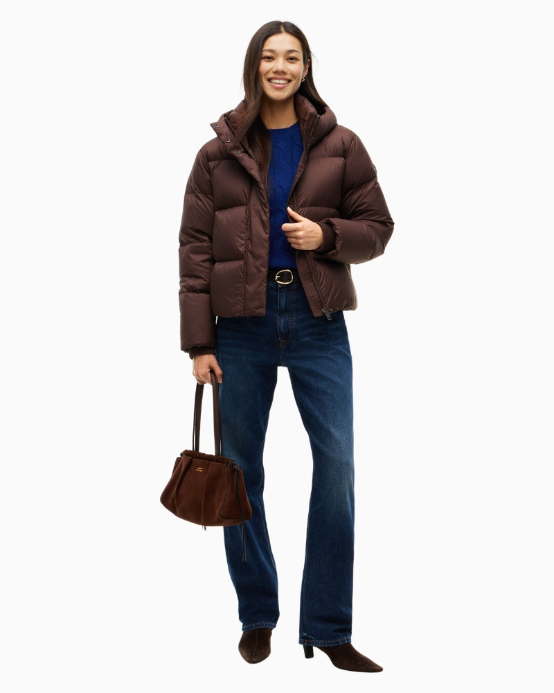 Tommy Hilfiger Down Modern Jacket in Brown styled view
