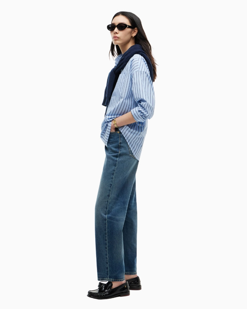 Tommy Hilfiger Jackie High Rise Tapered Jeans in Elan side view
