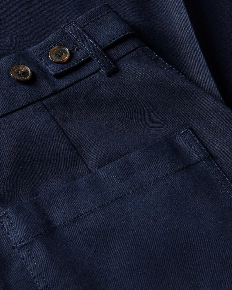 Tommy Hilfiger Logo Embroidery Wide Leg Chinos in navy back pocket detail