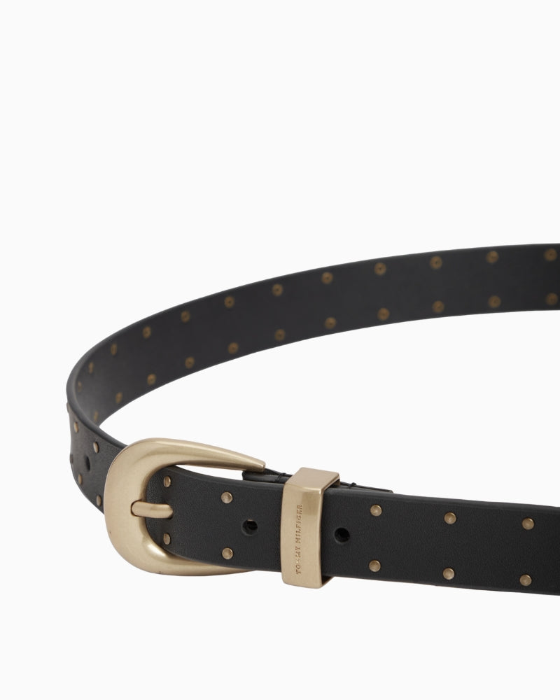 Tommy Hilfiger New West 2.5 Studs Belt in Black stud detail