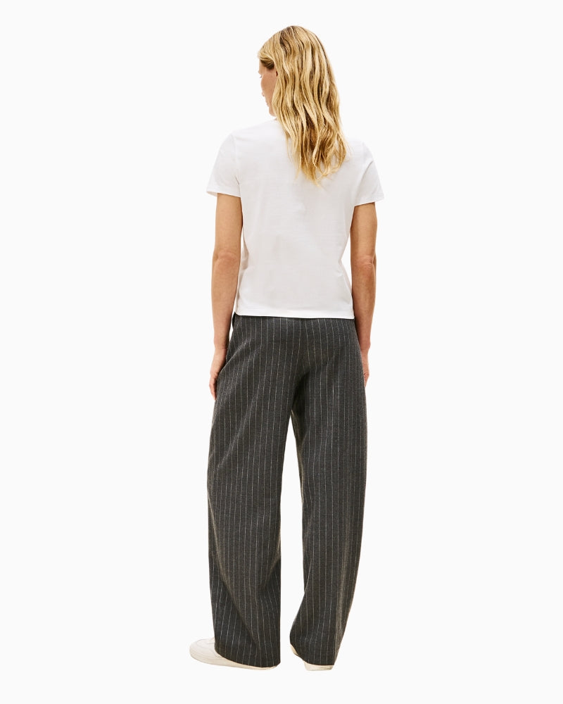 Back view of ecru women’s cotton tee by Tommy Hilfiger