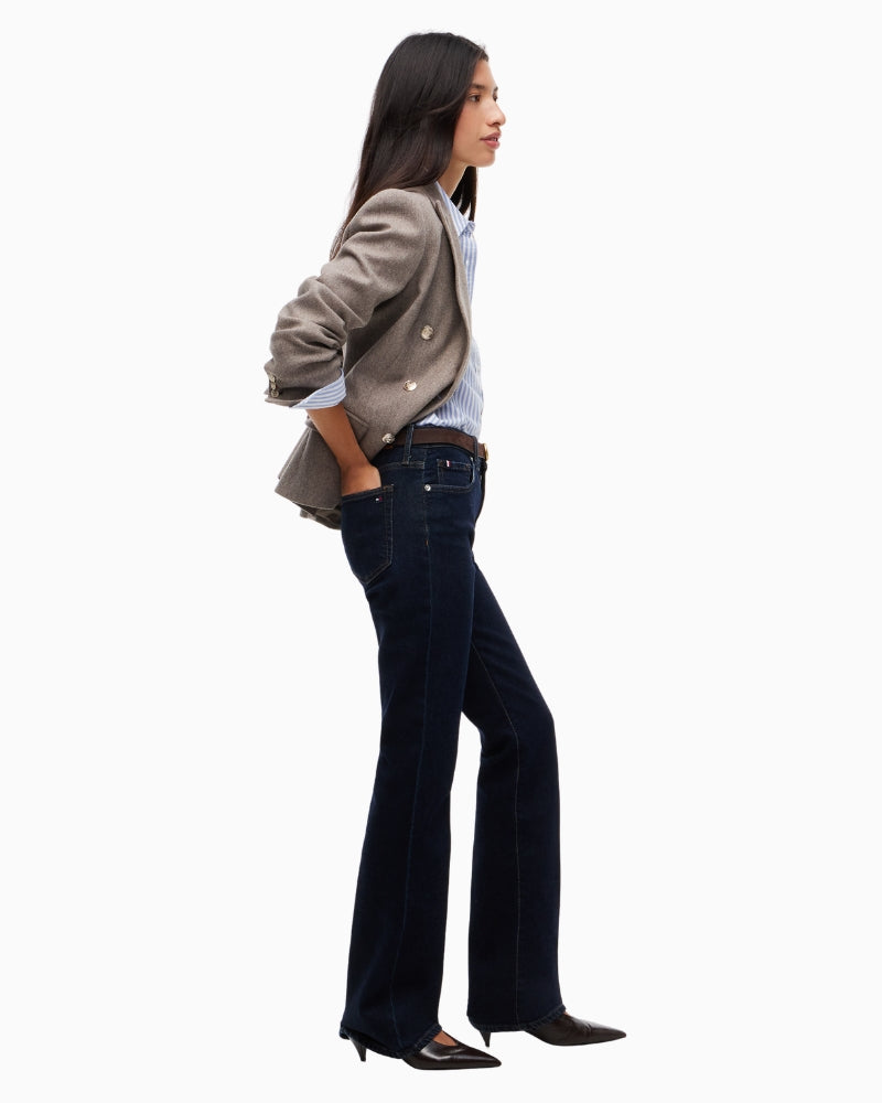 Tommy Hilfiger Skye Mid Rise Bootcut Essential Jeans in Dark Denim side detail