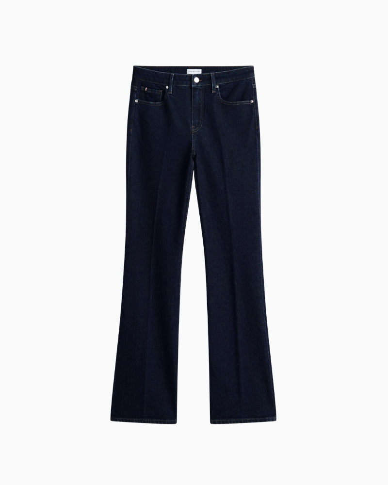 Tommy Hilfiger Skye Mid Rise Bootcut Essential Jeans in Dark Denim waist detail