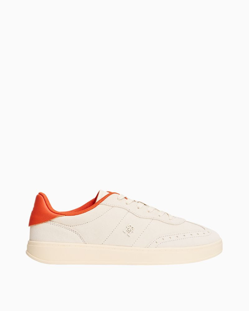 Tommy Hilfiger low-cut suede sneakers in off-white