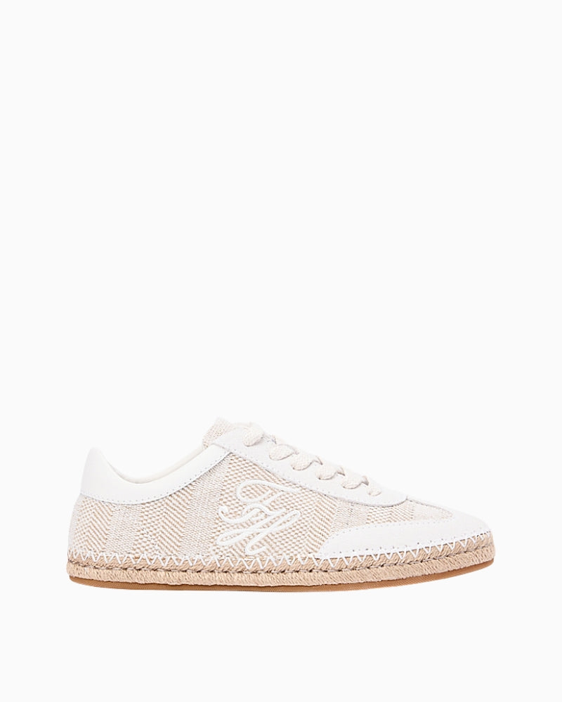 Tommy Hilfiger rope trainers natural side logo detail