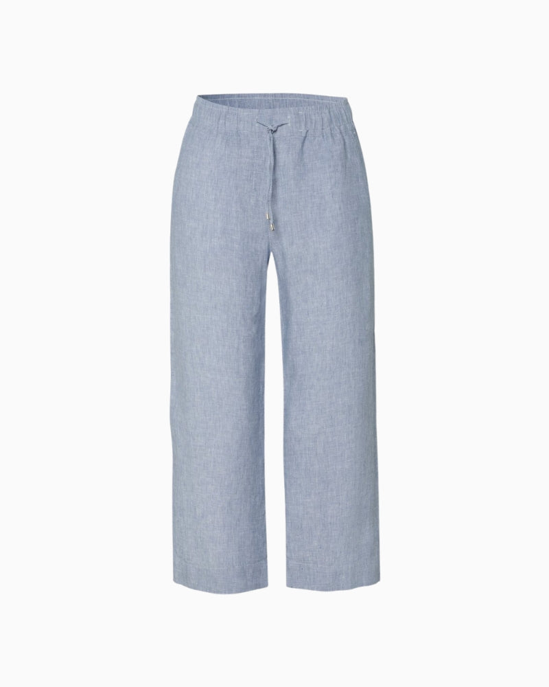 Toni Pia Wide Leg 3/4 pants denim blue front view