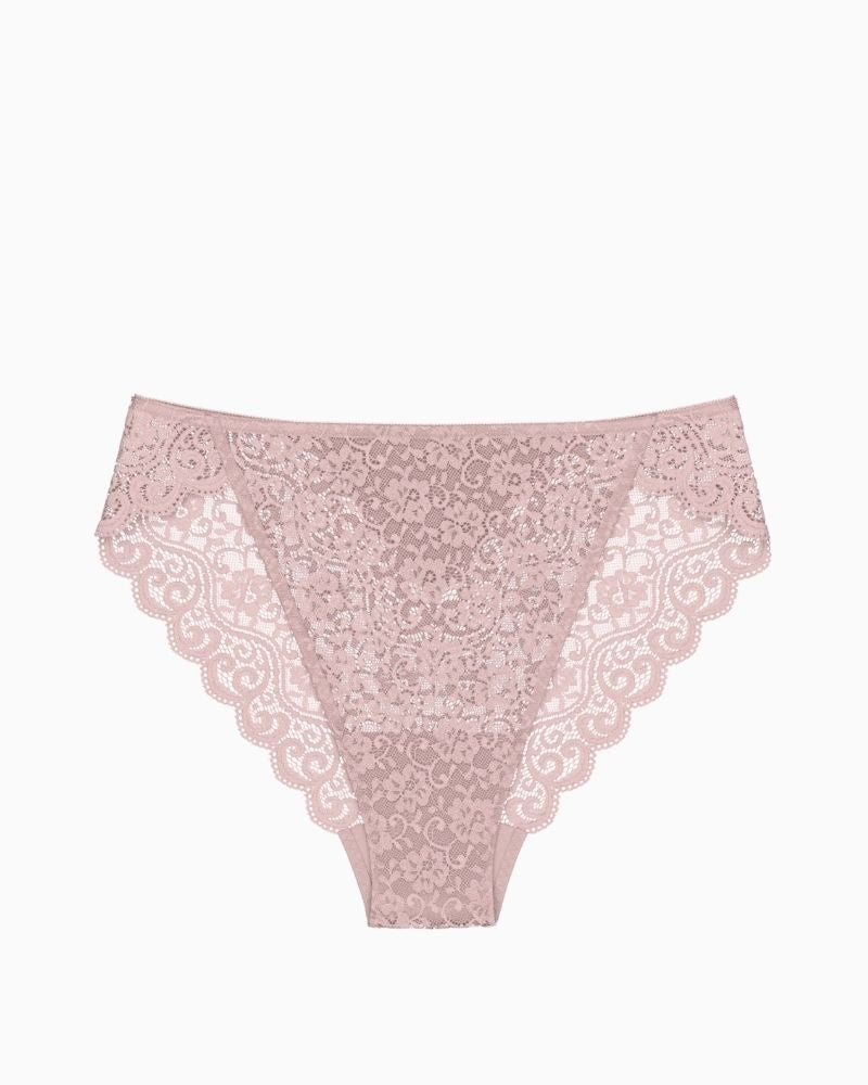Triumph Amourette High Leg Tai Brief in Mauve Rose with soft microfibre fabric