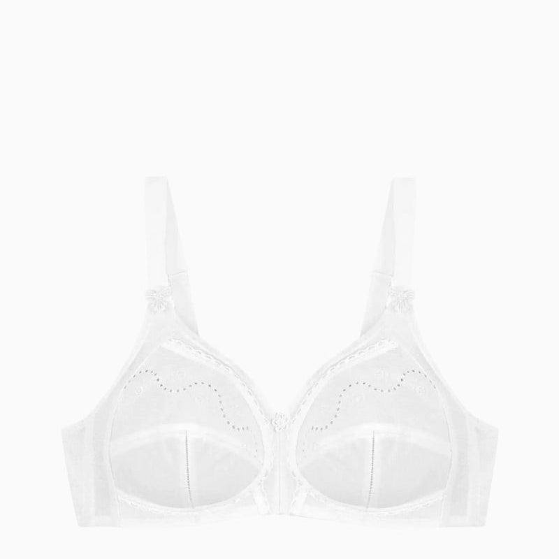 Triumph Doreen + Cotton white bra with wide padded straps