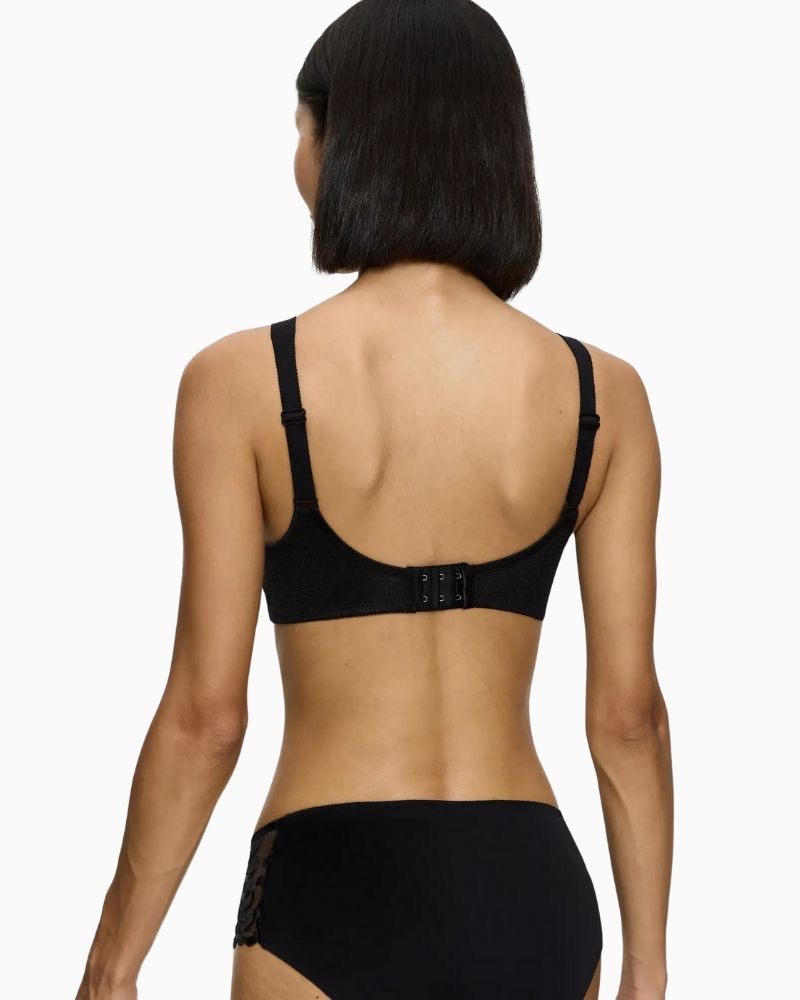 Back view of Triumph full cup bra with padded hook-and-eye closure
