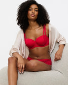 Triumph Palina Moonlight Kiss balconette bra styled with matching brief