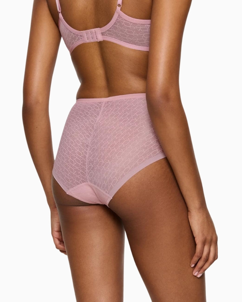 Back view of Triumph maxi brief with open lace hem for no VPL finish