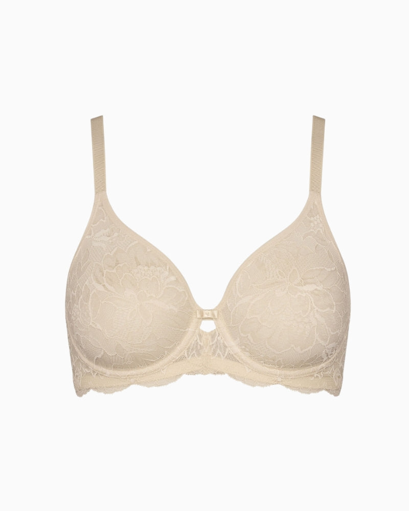 Triumph Amourette Charm Bra in champagne lace detail