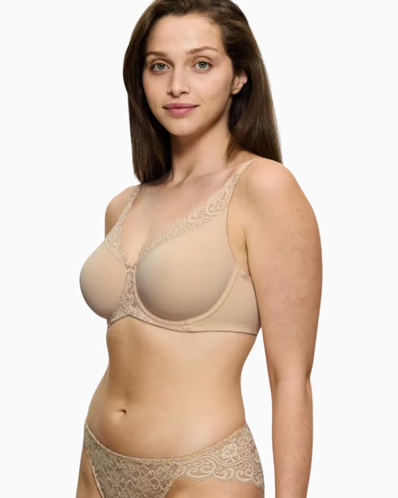 Triumph Amourette Wired Minimizer Bra in Skin side view
